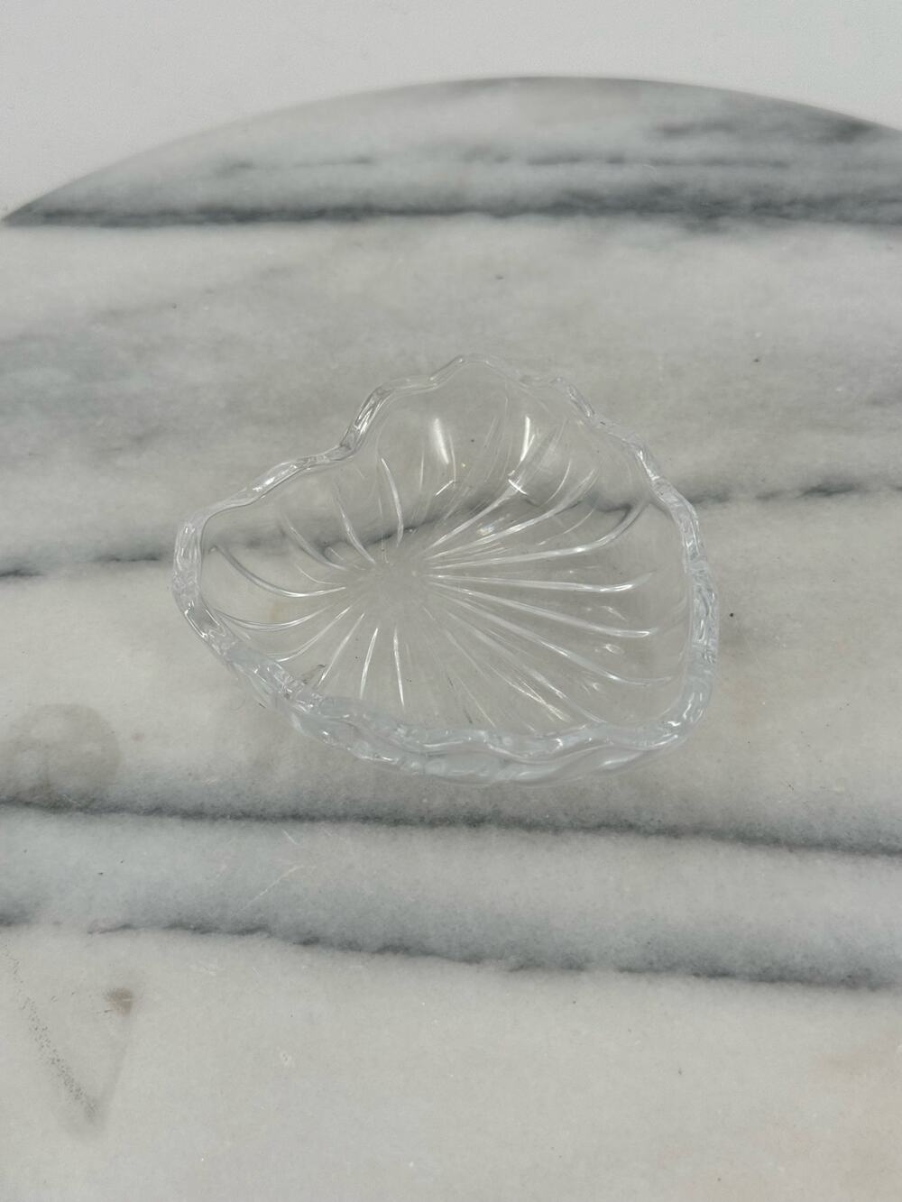 Vintage Crystal glass trinket dish
